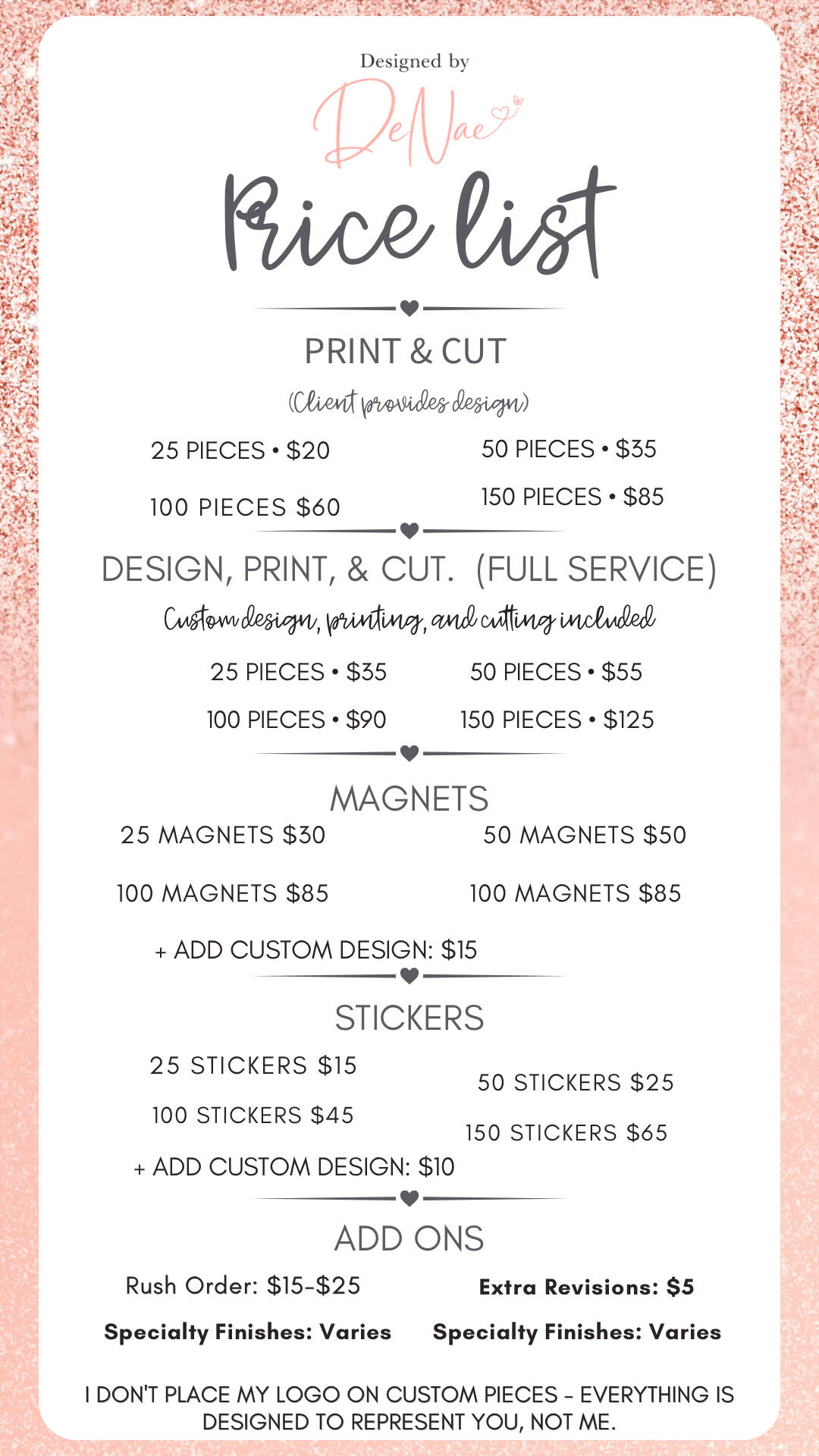 Prices